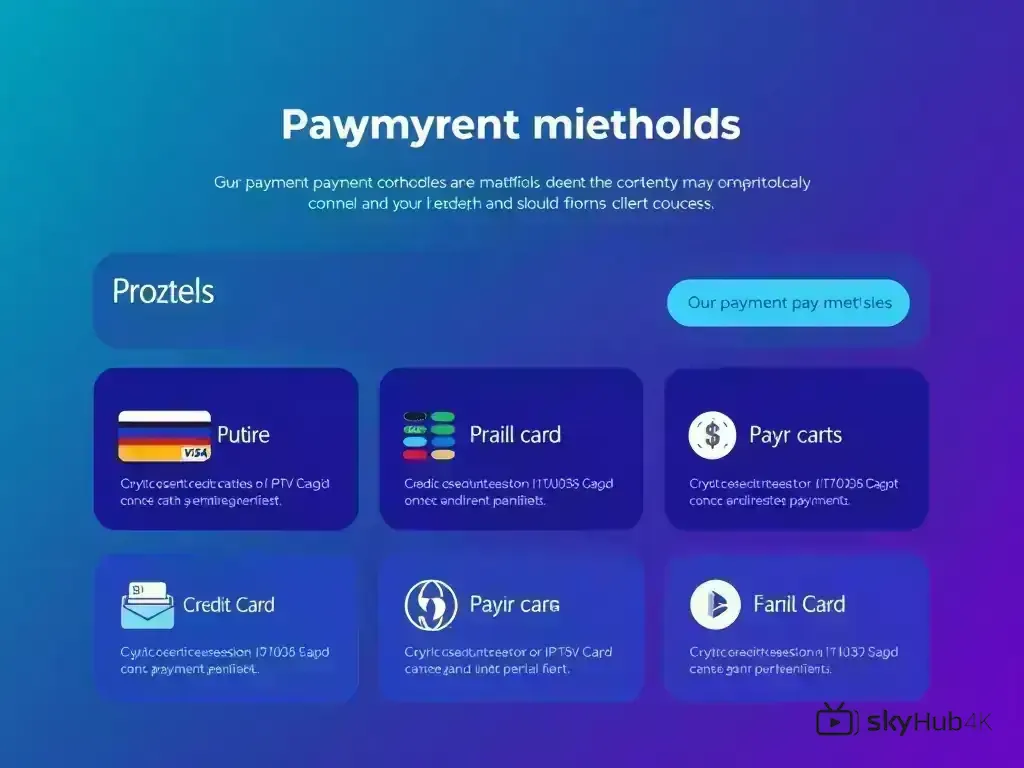 Overview of available payment methods for SkyHub4k