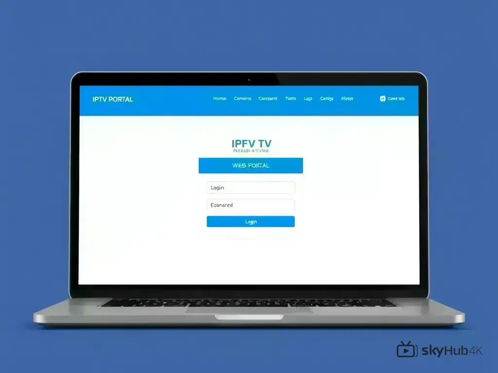 SkyHub4k web portal login interface